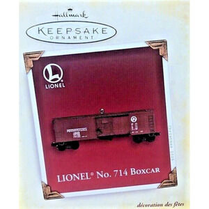Lionel Train Christmas Ornament # 714 Boxcar 2005 Die-Cast Handcrafted Hallmark